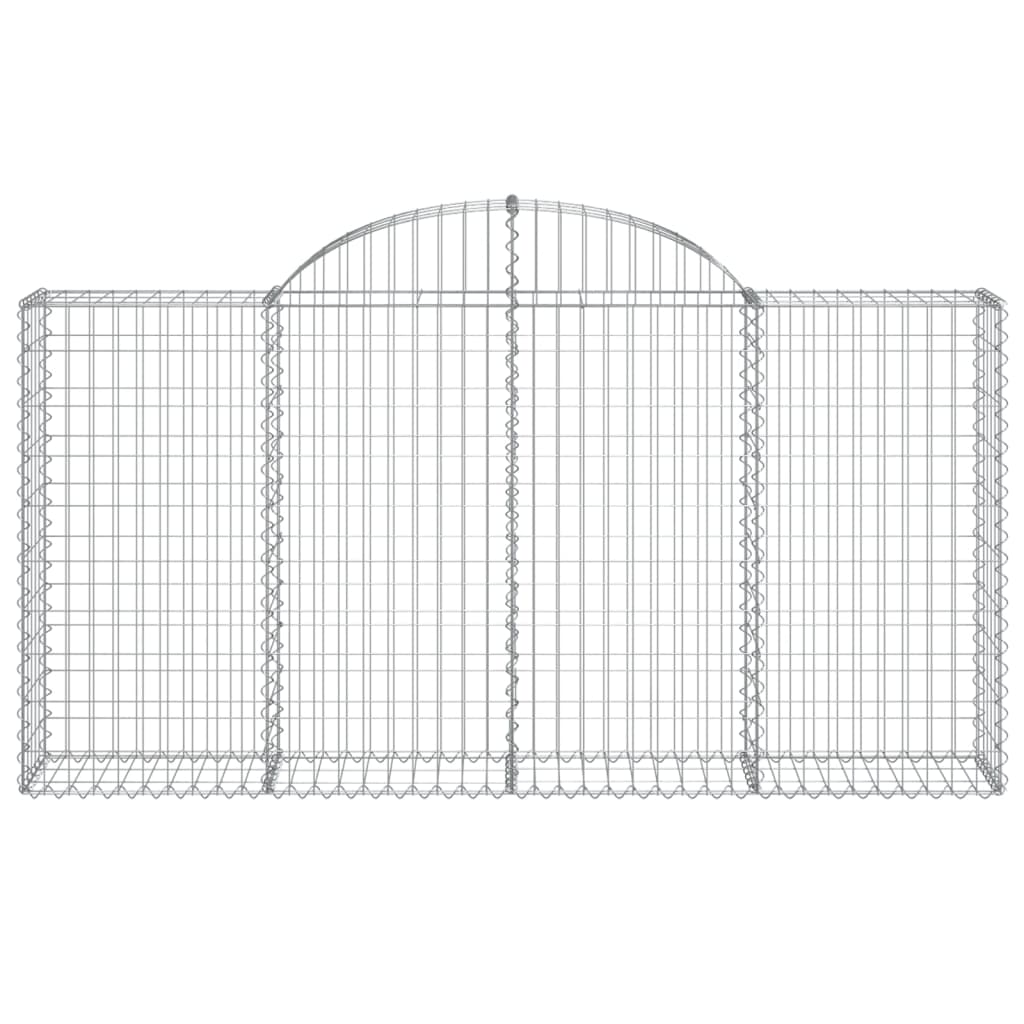 Cestos gabião arqueados 14 pcs 200x30x100/120 ferro galvanizado