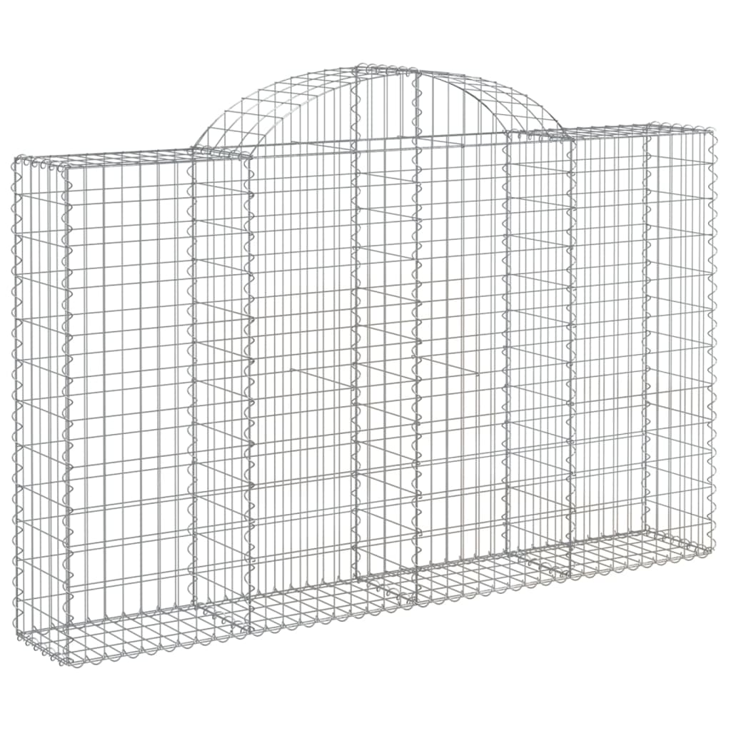 Cestos gabião arqueados 2pcs 200x30x120/140cm ferro galvanizado