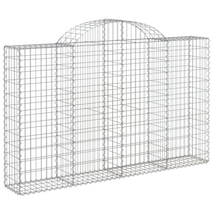 Cestos gabião arqueados 2pcs 200x30x120/140cm ferro galvanizado