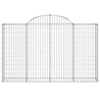 Cestos gabião arqueados 2pcs 200x30x120/140cm ferro galvanizado