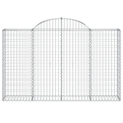 Cestos gabião arqueados 3pcs 200x30x120/140cm ferro galvanizado