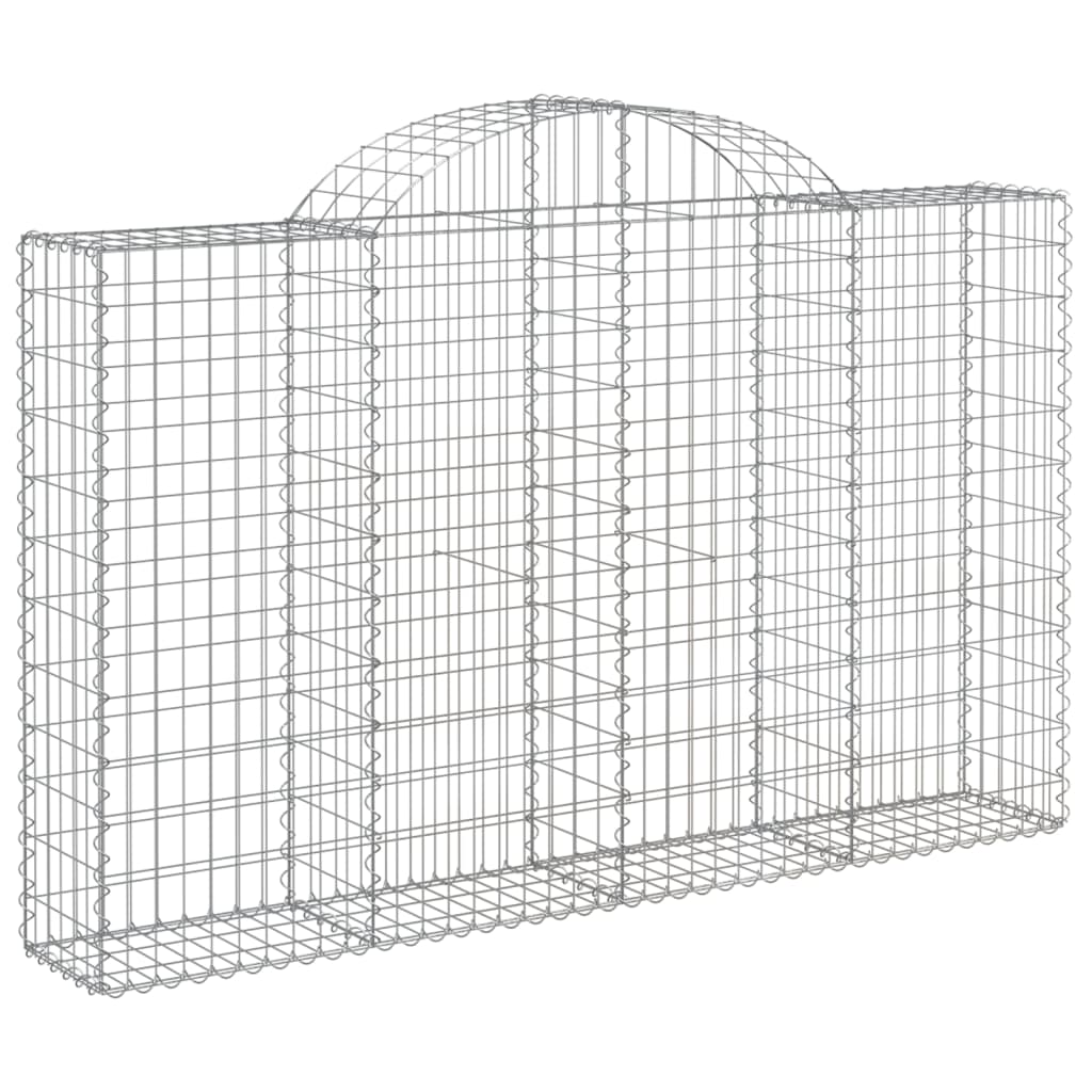 Cestos gabião arqueados 4pcs 200x30x120/140cm ferro galvanizado