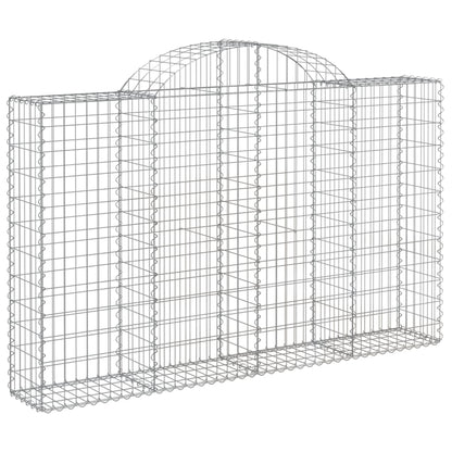 Cestos gabião arqueados 4pcs 200x30x120/140cm ferro galvanizado