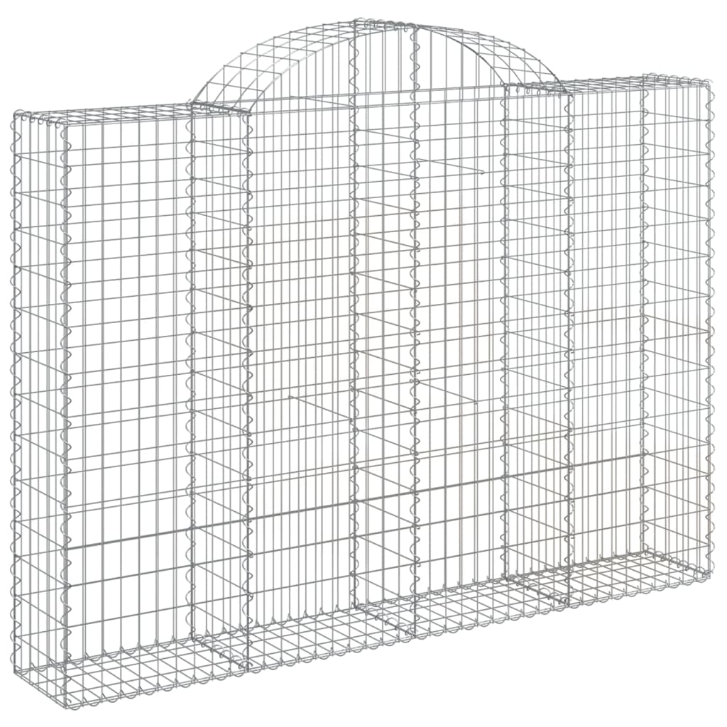 Cestos gabião arqueados 2pcs 200x30x140/160cm ferro galvanizado