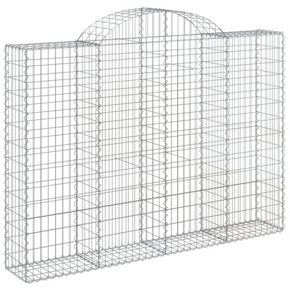 Cestos gabião arqueados 3pcs 200x30x140/160cm ferro galvanizado