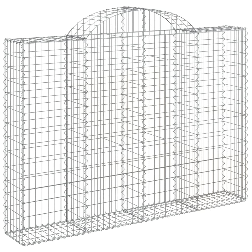 Cestos gabião arqueados 9pcs 200x30x140/160cm ferro galvanizado