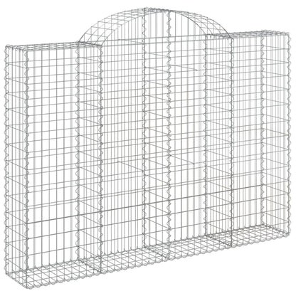 Cestos gabião arqueados 9pcs 200x30x140/160cm ferro galvanizado