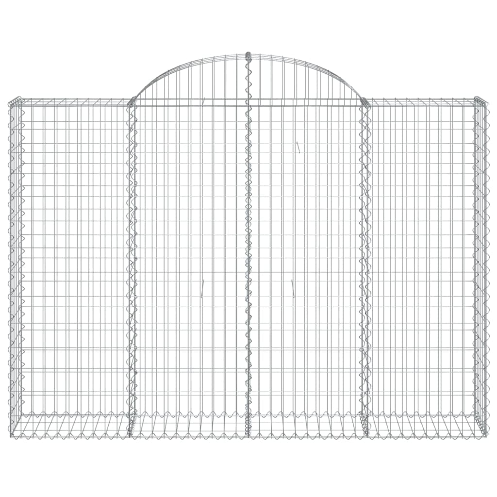 Cestos gabião arqueados 12 pcs 200x30x140/160 ferro galvanizado