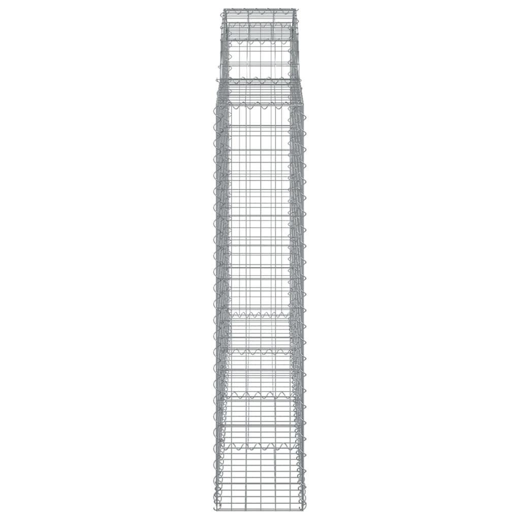 Cestos gabião arqueados 12 pcs 200x30x140/160 ferro galvanizado