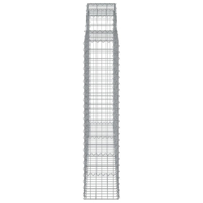 Cestos gabião arqueados 12 pcs 200x30x140/160 ferro galvanizado