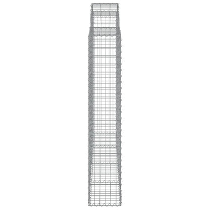 Cestos gabião arqueados 2pcs 200x30x160/180cm ferro galvanizado