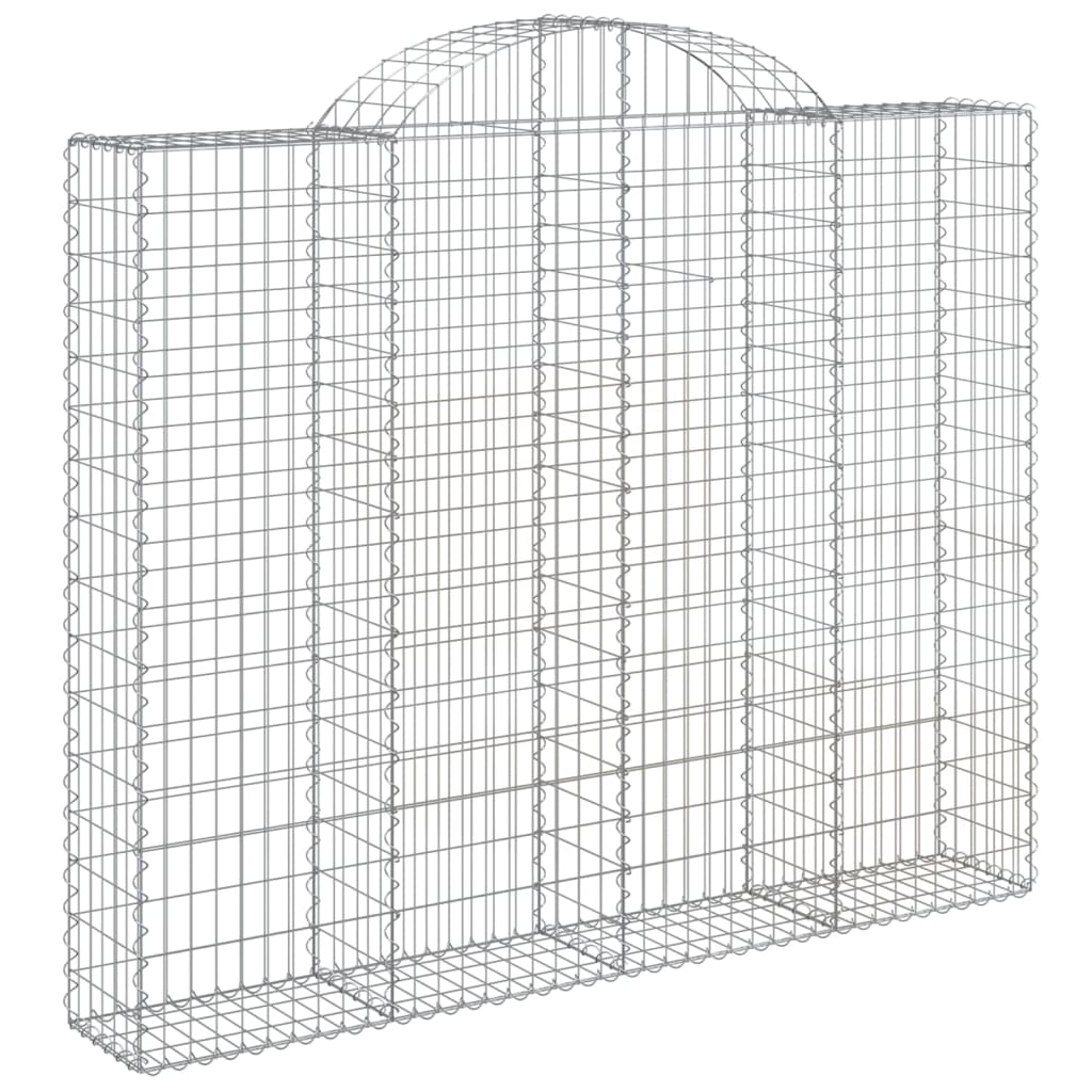 Cestos gabião arqueados 3pcs 200x30x160/180cm ferro galvanizado