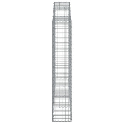 Cestos gabião arqueados 3pcs 200x30x160/180cm ferro galvanizado