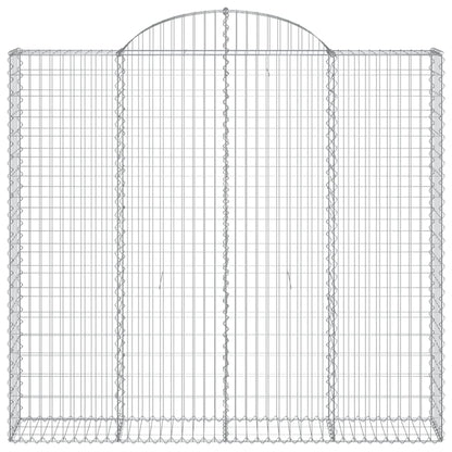 Cestos gabião arqueados 3pcs 200x30x180/200cm ferro galvanizado