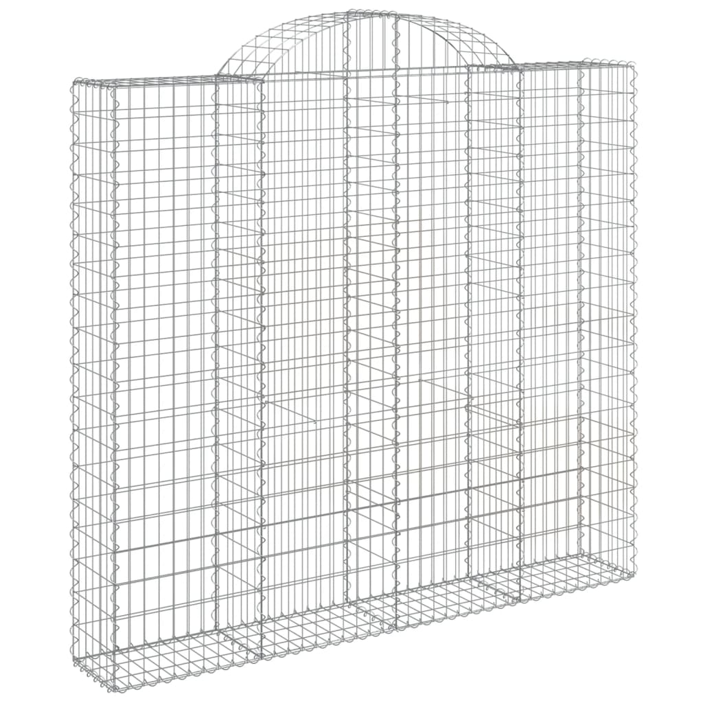 Cestos gabião arqueados 4pcs 200x30x180/200cm ferro galvanizado