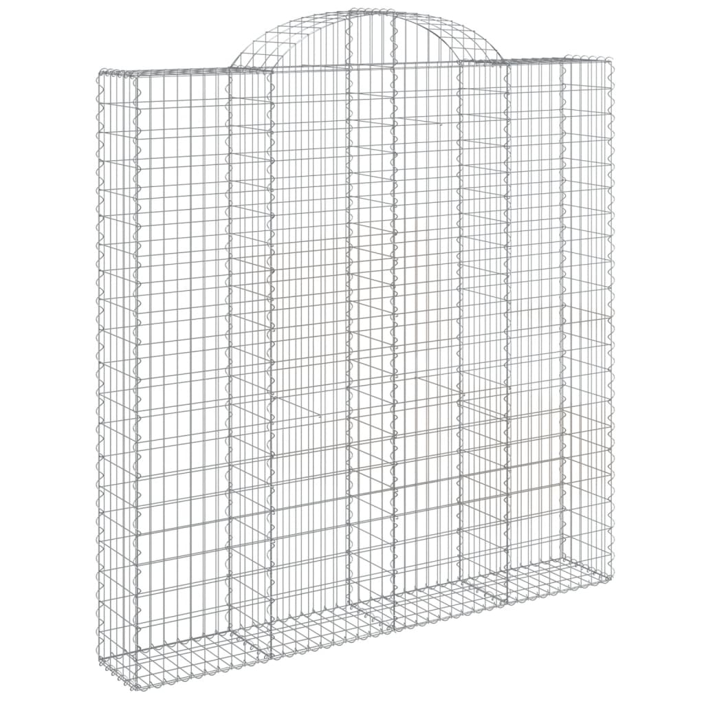 Cestos gabião arqueados 4pcs 200x30x200/220cm ferro galvanizado