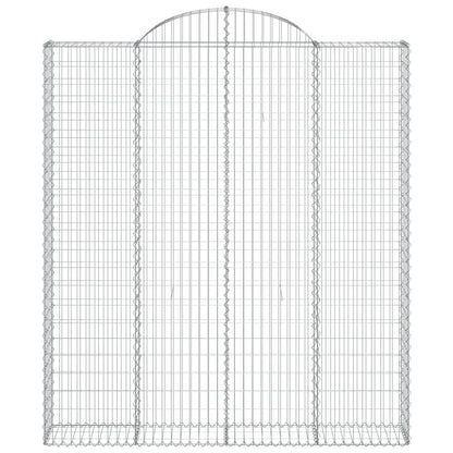 Cestos gabião arqueados 2pcs 200x30x220/240cm ferro galvanizado