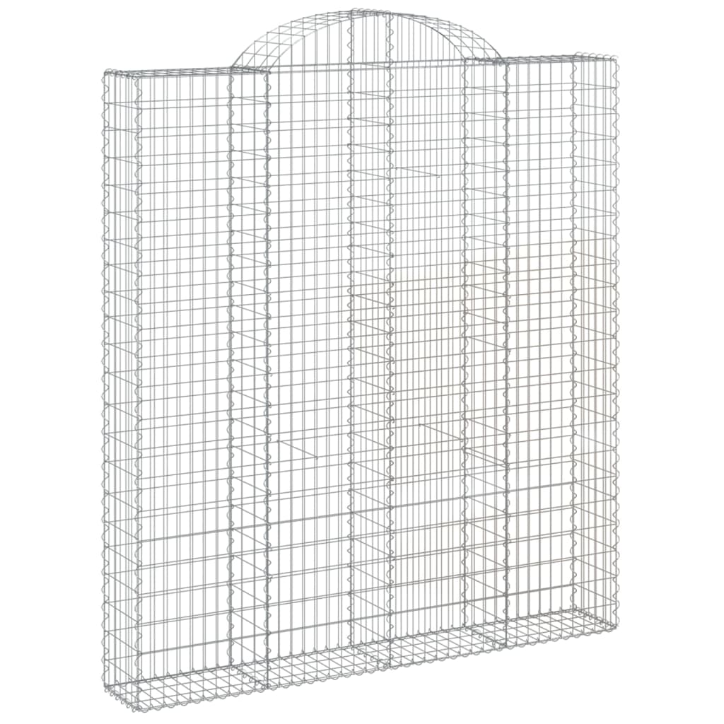 Cestos gabião arqueados 2pcs 200x30x220/240cm ferro galvanizado