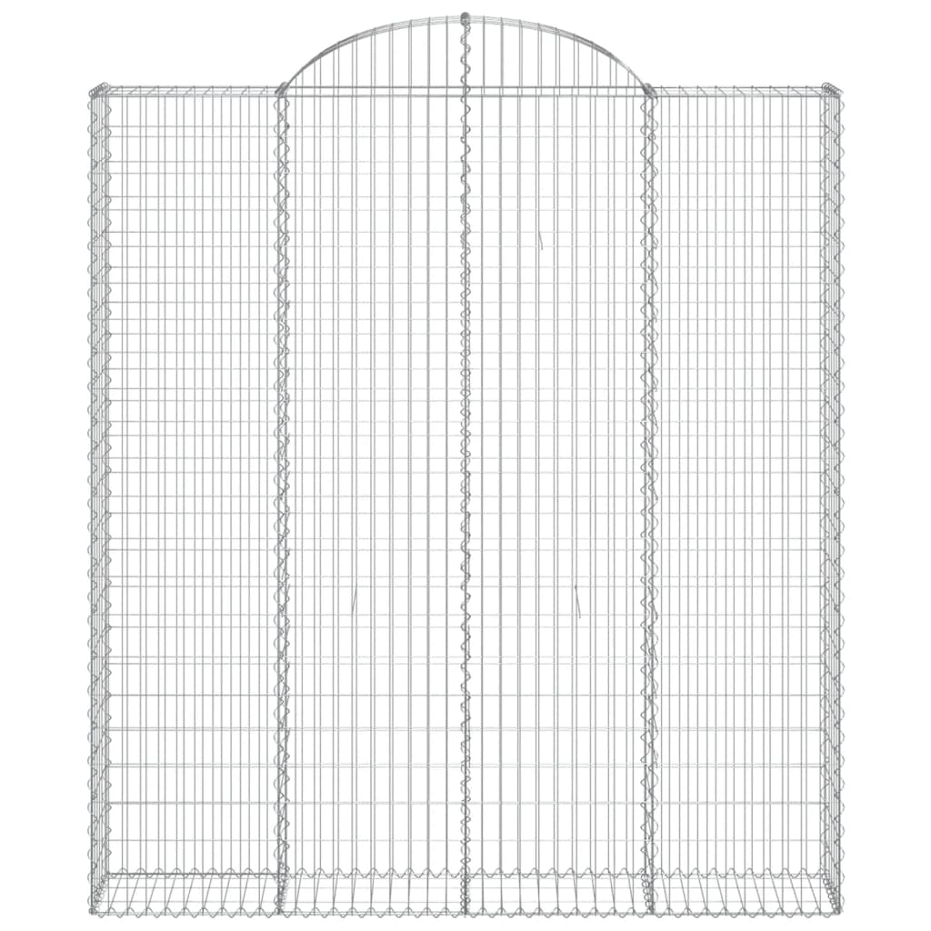 Cestos gabião arqueados 2pcs 200x30x220/240cm ferro galvanizado