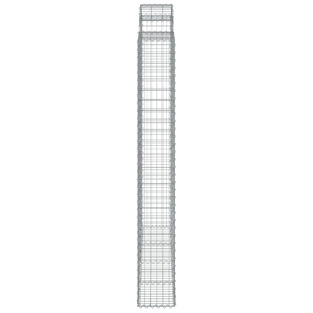 Cestos gabião arqueados 2pcs 200x30x220/240cm ferro galvanizado