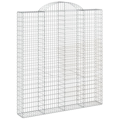 Cestos gabião arqueados 4pcs 200x30x220/240cm ferro galvanizado