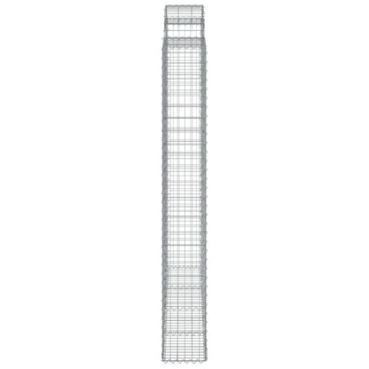 Cestos gabião arqueados 4pcs 200x30x220/240cm ferro galvanizado