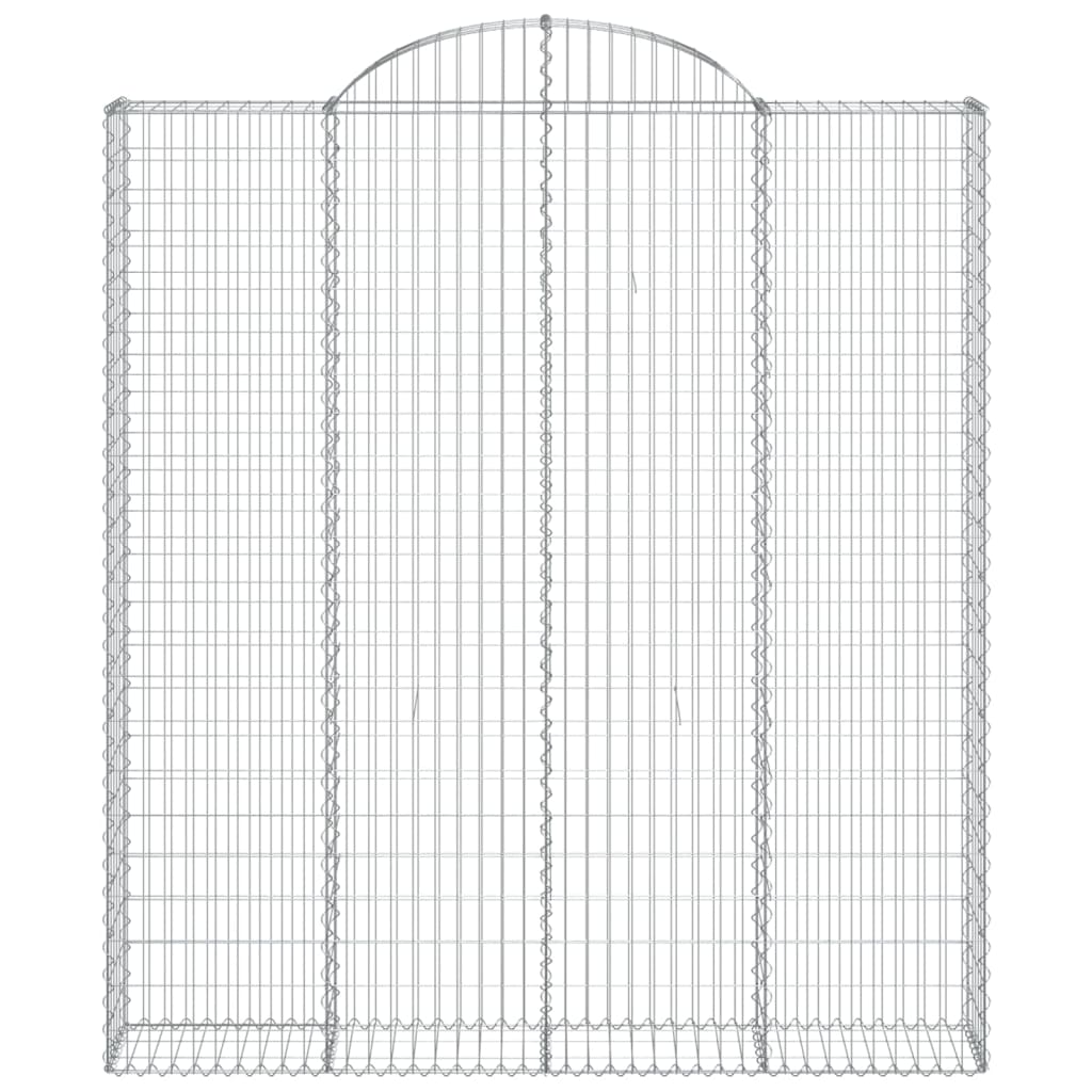 Cestos gabião arqueados 10 pcs 200x30x220/240 ferro galvanizado