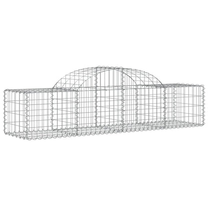 Cestos gabião arqueados 2 pcs 200x50x40/60 cm ferro galvanizado