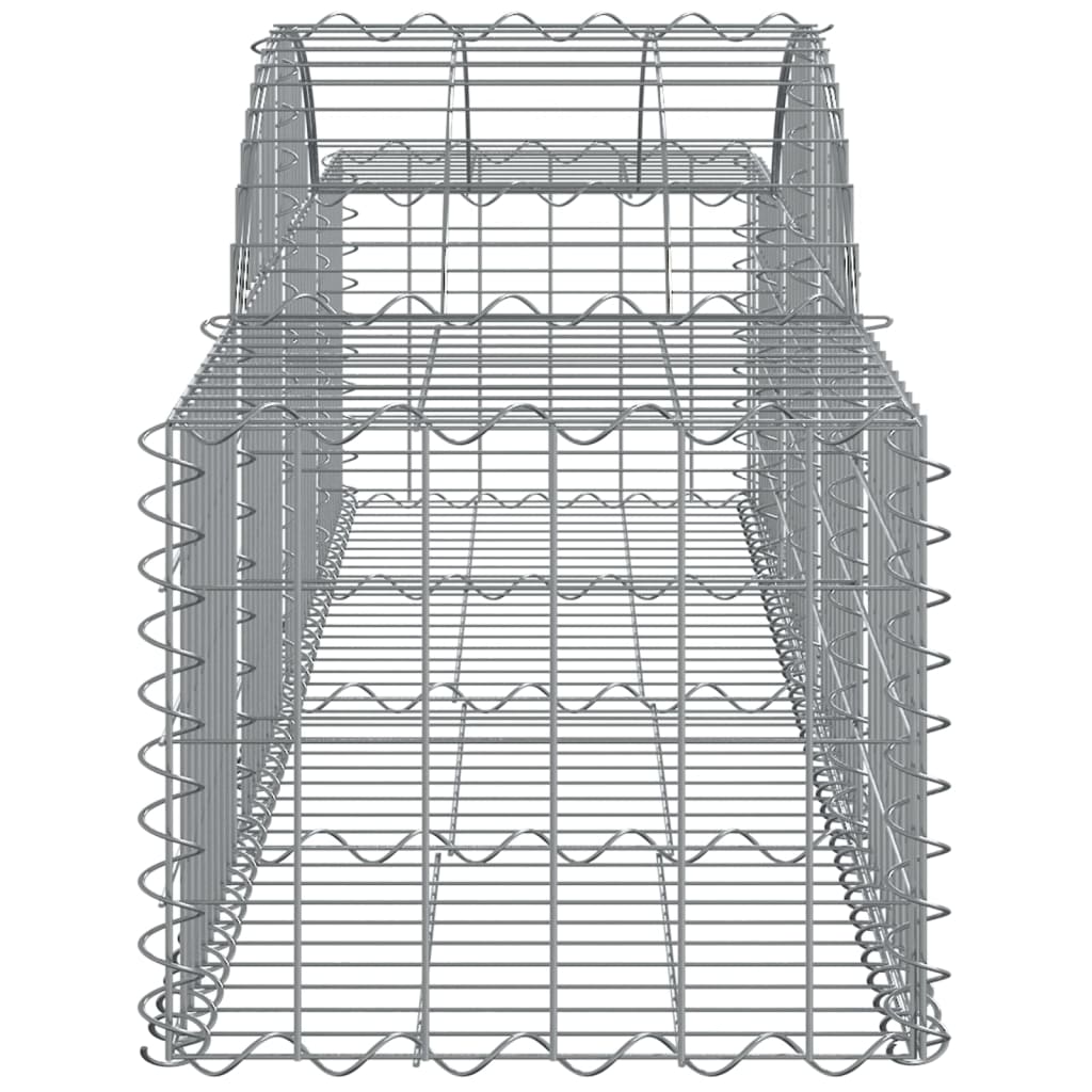 Cestos gabião arqueados 3 pcs 200x50x40/60 cm ferro galvanizado