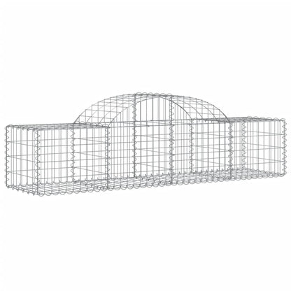 Cestos gabião arqueados 5 pcs 200x50x40/60 cm ferro galvanizado