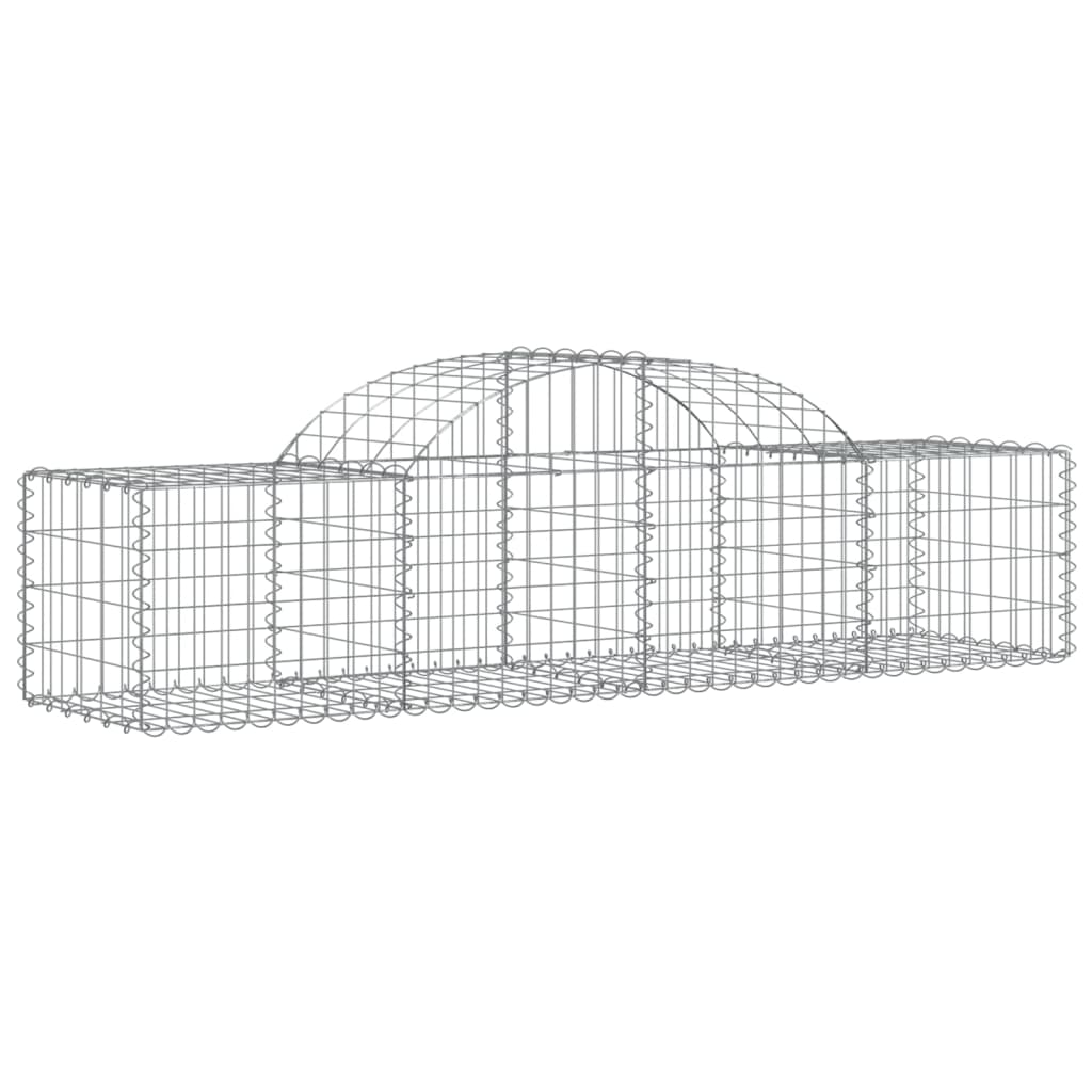 Cestos gabião arqueados 11pcs 200x50x40/60 cm ferro galvanizado