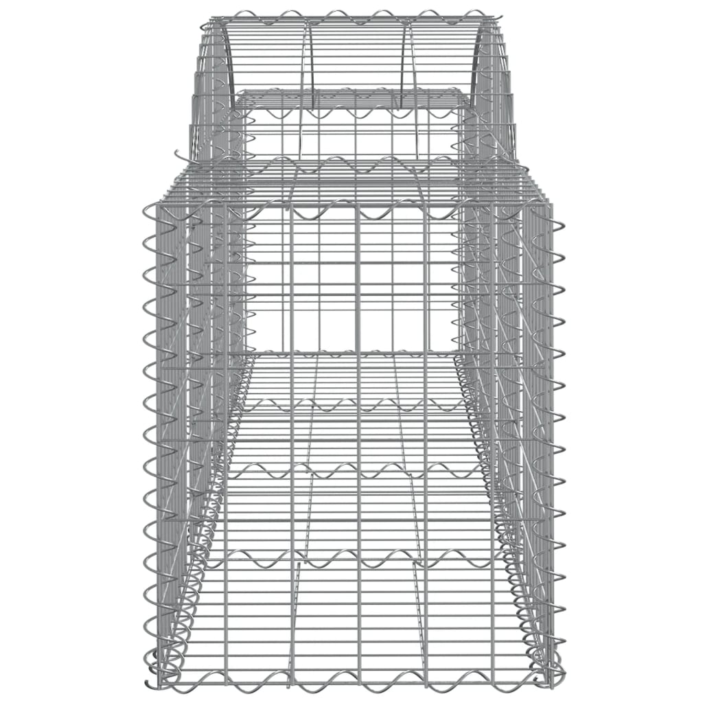 Cestos gabião arqueados 11pcs 200x50x60/80 cm ferro galvanizado