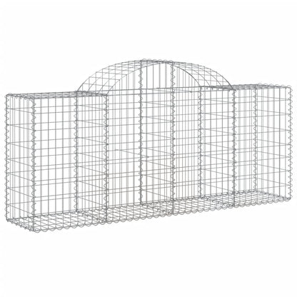 Cestos gabião arqueados 3 pcs 200x50x80/100cm ferro galvanizado