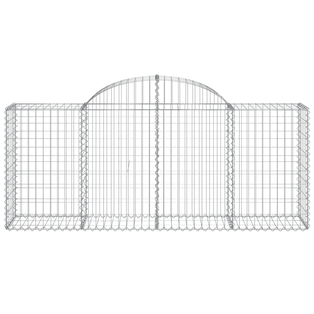 Cestos gabião arqueados 3 pcs 200x50x80/100cm ferro galvanizado