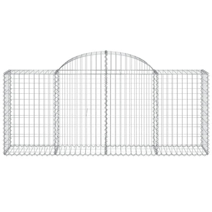 Cestos gabião arqueados 3 pcs 200x50x80/100cm ferro galvanizado