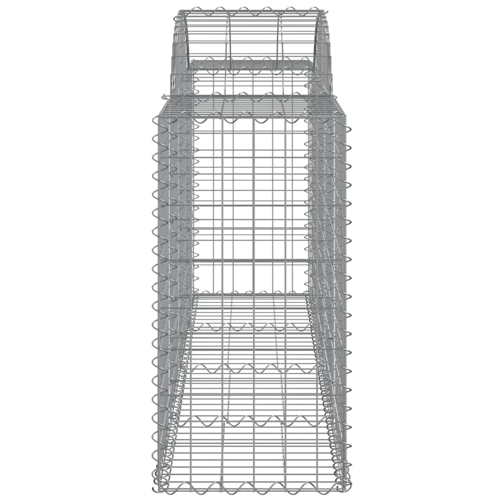 Cestos gabião arqueados 7 pcs 200x50x80/100cm ferro galvanizado