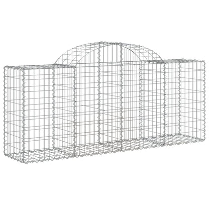 Cestos gabião arqueados 8 pcs 200x50x80/100cm ferro galvanizado