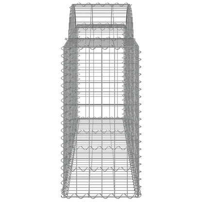 Cestos gabião arqueados 14pcs 200x50x80/100cm ferro galvanizado