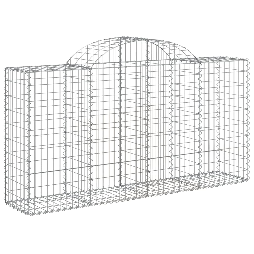 Cestos gabião arqueados 4pcs 200x50x100/120cm ferro galvanizado