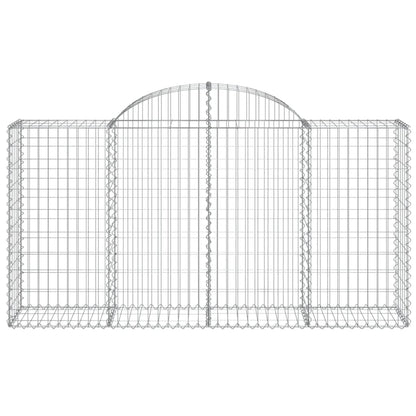 Cestos gabião arqueados 4pcs 200x50x100/120cm ferro galvanizado