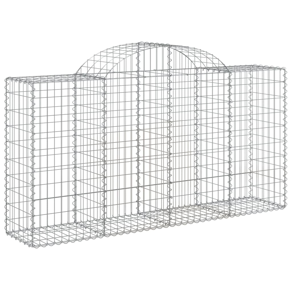 Cestos gabião arqueados 5pcs 200x50x100/120cm ferro galvanizado