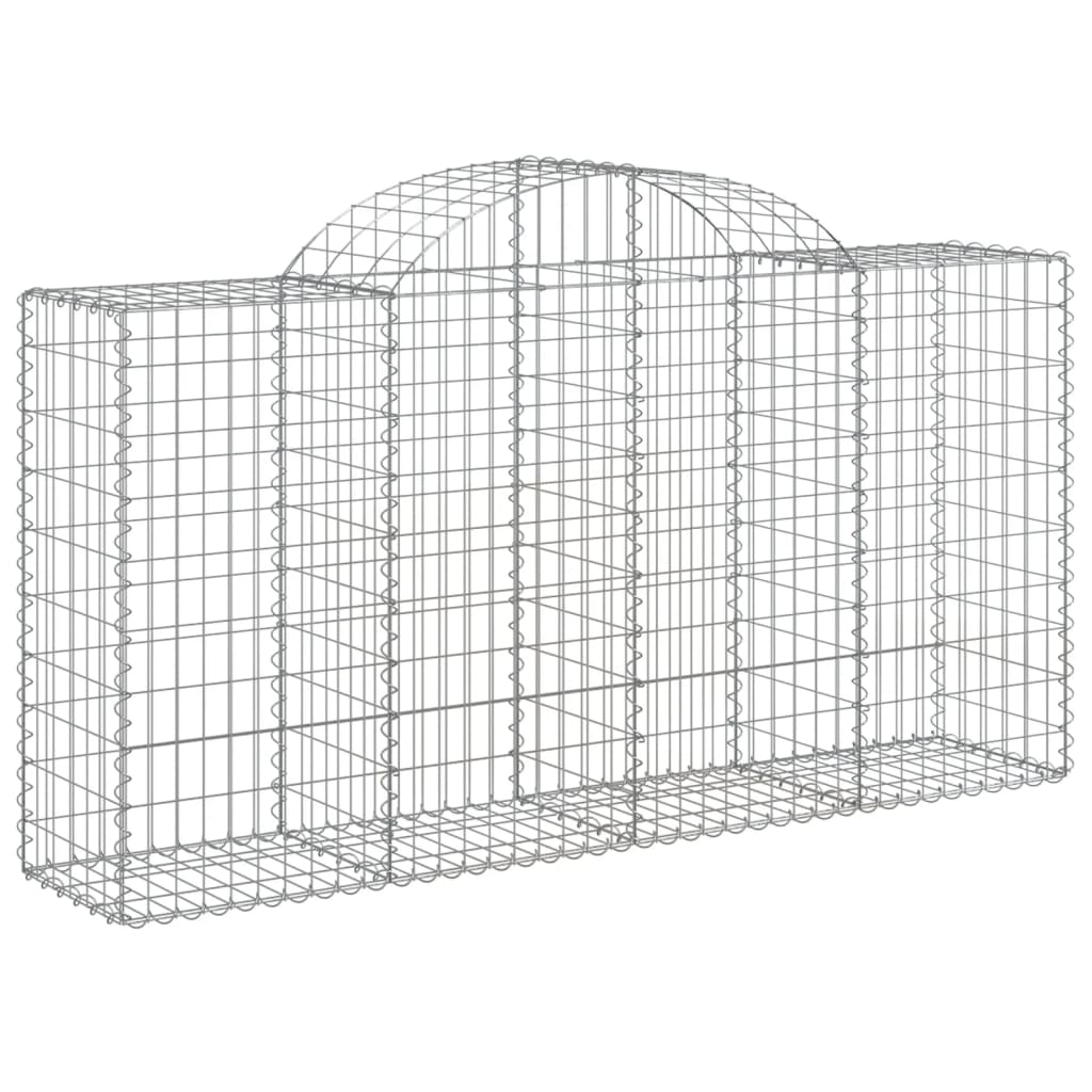 Cestos gabião arqueados 10 pcs 200x50x100/120 ferro galvanizado