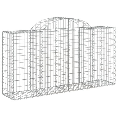 Cestos gabião arqueados 10 pcs 200x50x100/120 ferro galvanizado