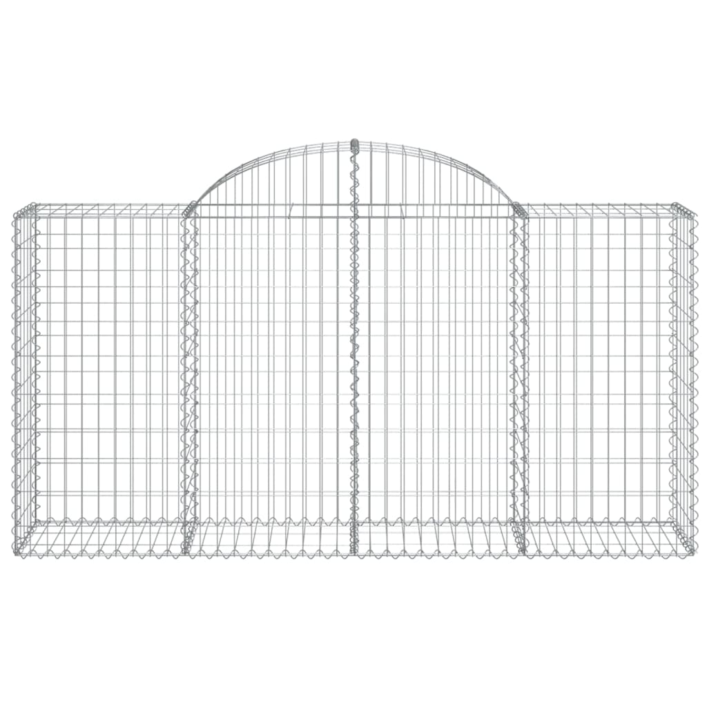 Cestos gabião arqueados 10 pcs 200x50x100/120 ferro galvanizado