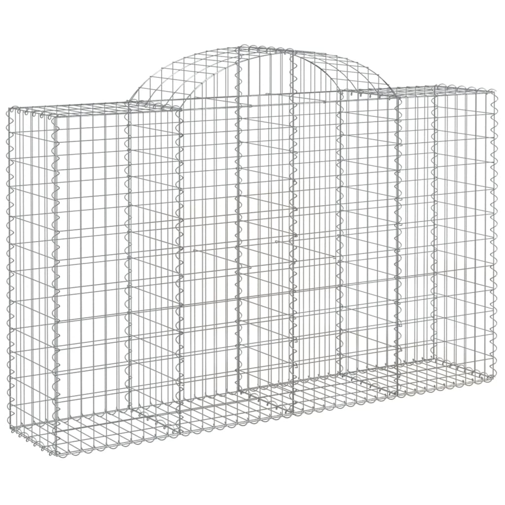 Cestos gabião arqueados 2pcs 200x50x120/140cm ferro galvanizado