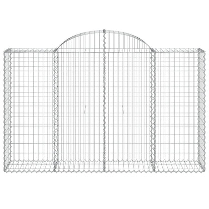 Cestos gabião arqueados 4pcs 200x50x120/140cm ferro galvanizado