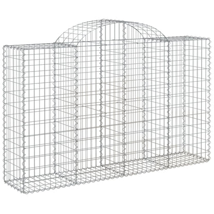 Cestos gabião arqueados 6pcs 200x50x120/140cm ferro galvanizado