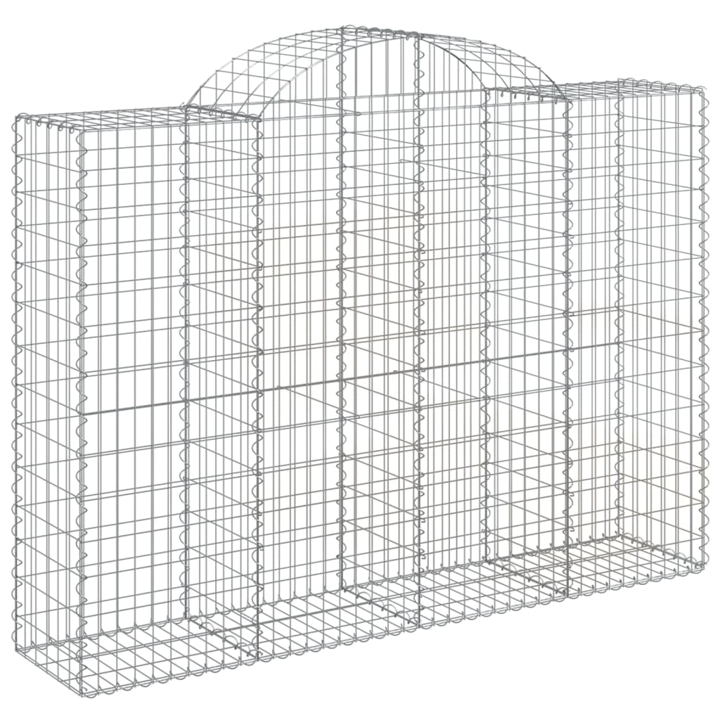 Cestos gabião arqueados 4pcs 200x50x140/160cm ferro galvanizado