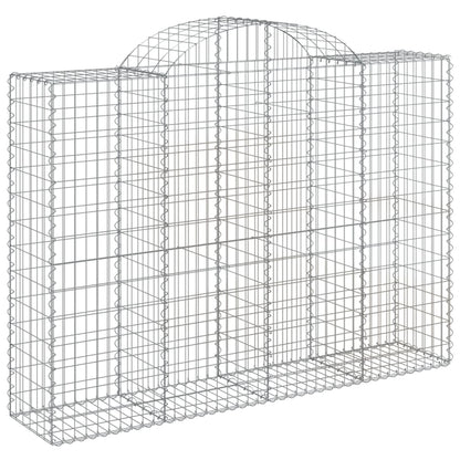 Cestos gabião arqueados 4pcs 200x50x140/160cm ferro galvanizado