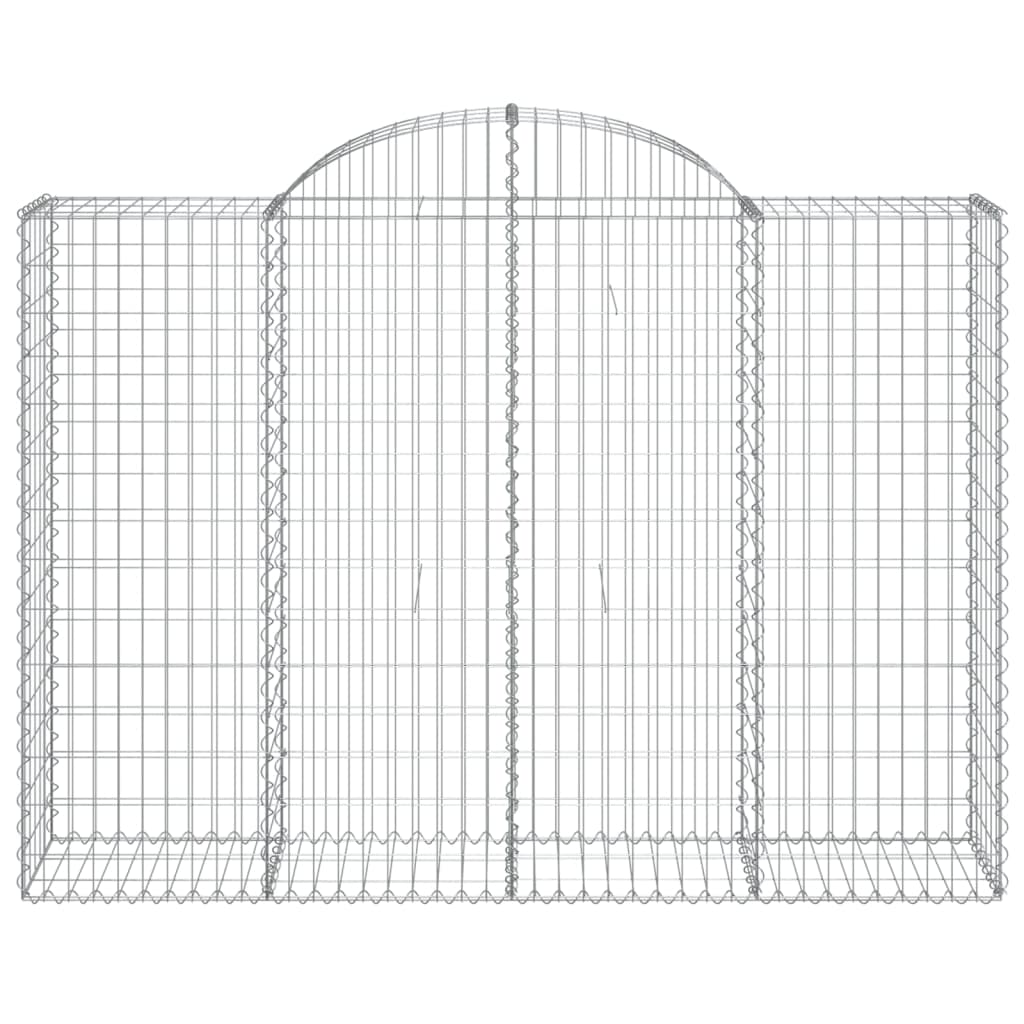 Cestos gabião arqueados 4pcs 200x50x140/160cm ferro galvanizado